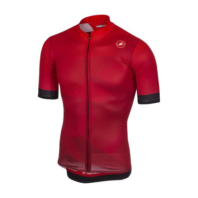 MAILLOT MANCHES COURTES CASTELLI 2018 FLUSSO rouge