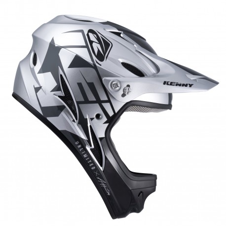 CASQUE KENNY DOWN HILL 2022 GRAPHIC SILVER - Cycles Evasion