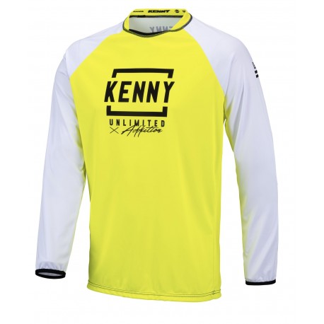 MAILLOT KENNY DEFIANT WHITE /NEON YELLOW