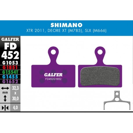 PLAQ DE FREIN GALFER ROAD FD452 SHIMANO XTR - SLX