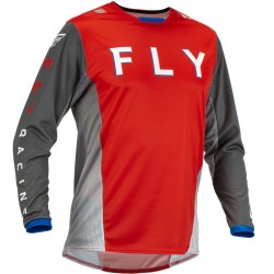 MAILLOT FLY KINETIC KORE ROUGE/GRIS 2023