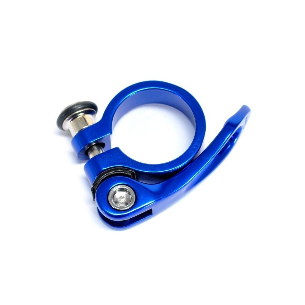 NHQ Lot De 2 Colliers De Selle 31,8 Mm | Alliage Alu Anti-rouille | Verrouillage Fort | Noir + Argent | Pour Tige 27,2 Mm