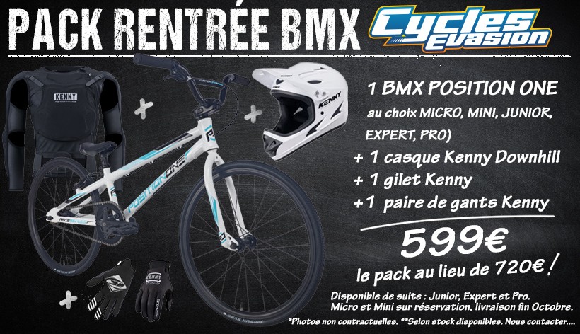PACK RENTREE CYCLES EVASION BMX